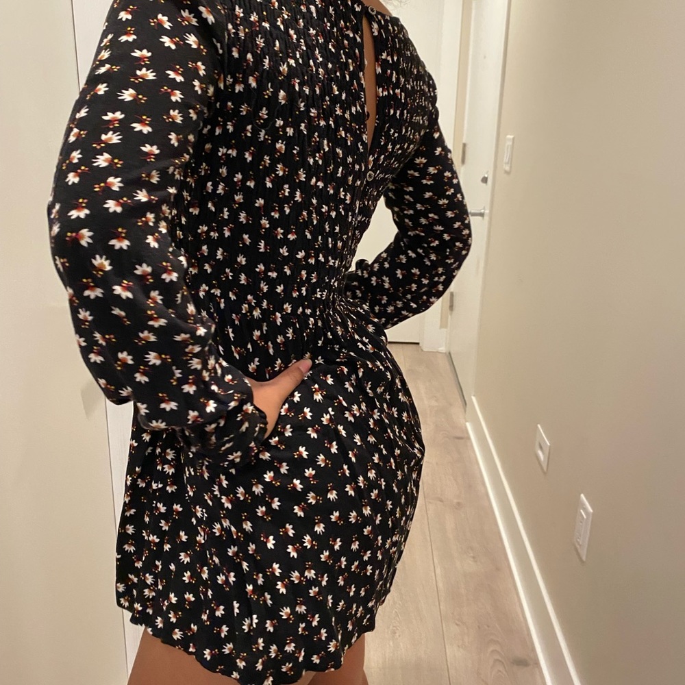 Black floral dress